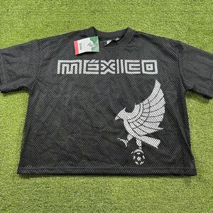 Mexico National Team SNM Mesh Jersey Style T-Shirt Large Black White NWT
